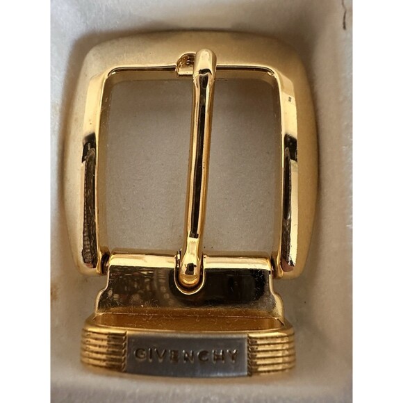 Vintage Givenchy Black Leather Belt Set 2 Gold Buckles main image 11